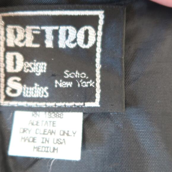 Vintage 80s Retro Design Studios Dark Green Satin Cowboy Print Vest Mens M - Picture 5 of 6